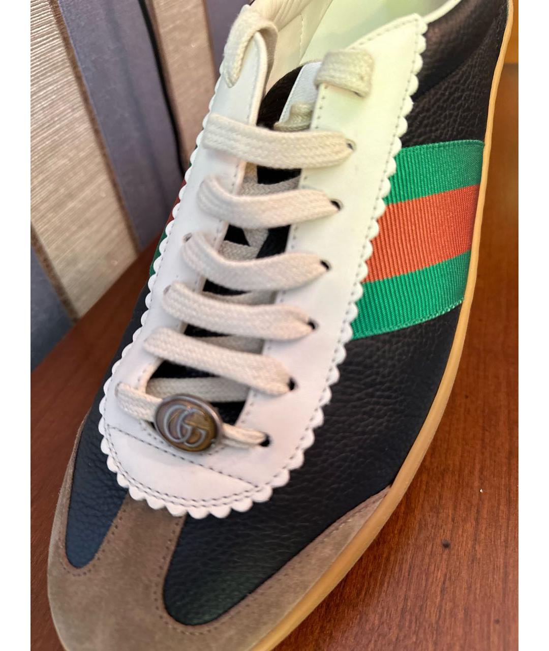 GUCCI Кожаные низкие кроссовки / кеды, фото 8