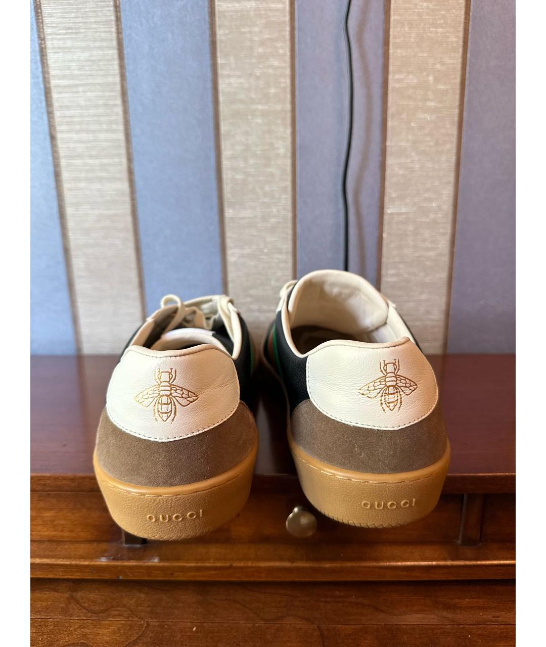 GUCCI Кожаные низкие кроссовки / кеды, фото 4