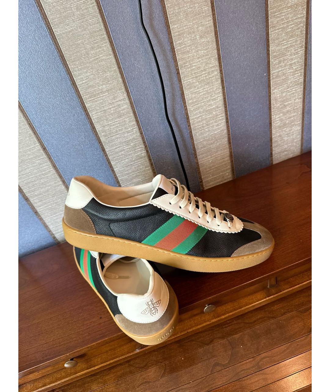 GUCCI Кожаные низкие кроссовки / кеды, фото 6