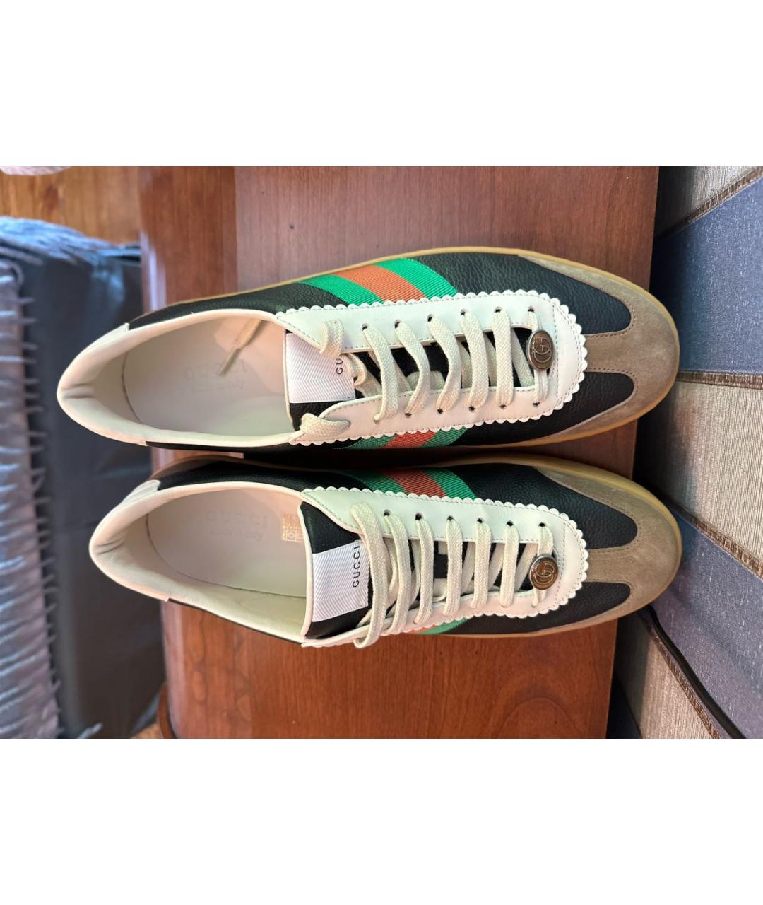 GUCCI Кожаные низкие кроссовки / кеды, фото 3