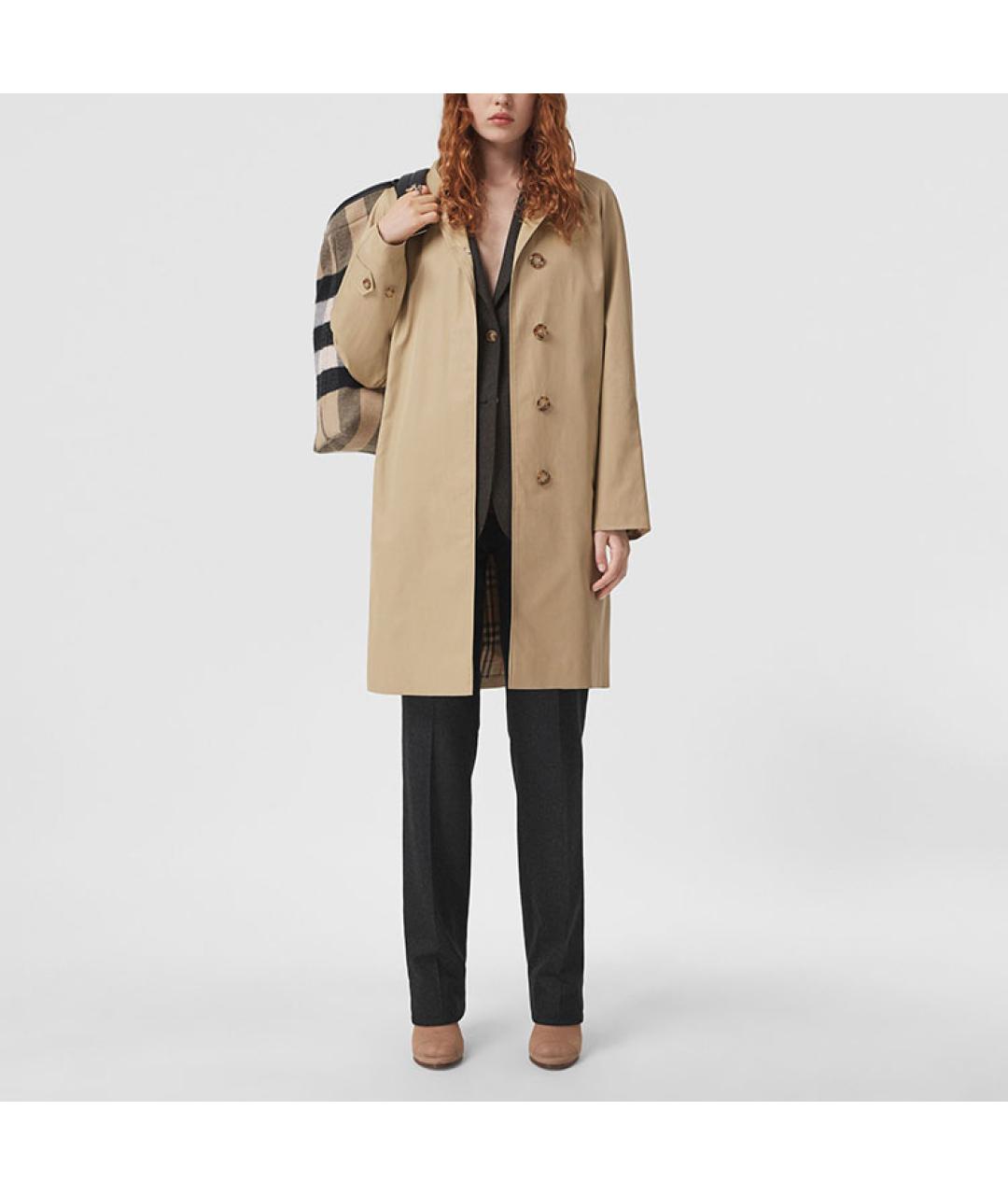 BURBERRY Бежевое пальто, фото 3