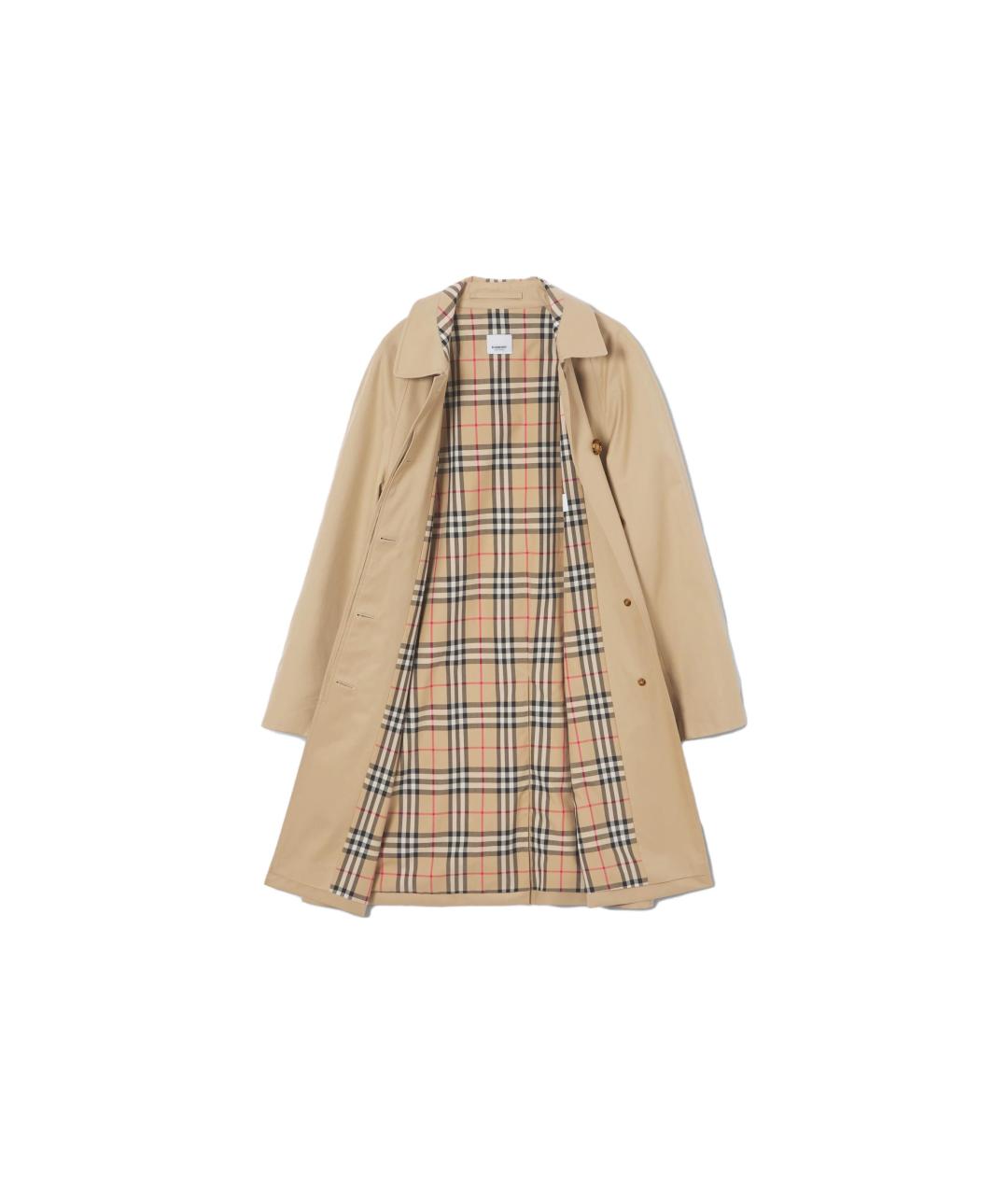 BURBERRY Бежевое пальто, фото 2