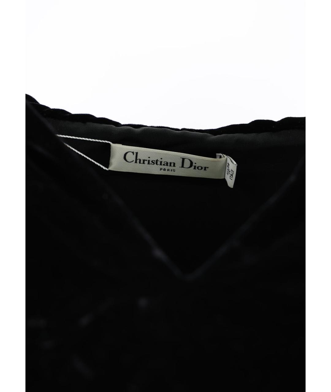 CHRISTIAN DIOR Черное вискозное повседневное платье, фото 4