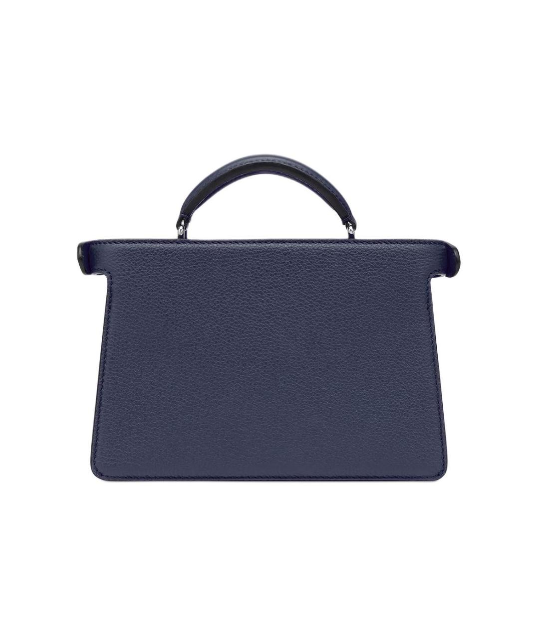 FENDI Темно-синяя кожаная сумка на плечо, фото 3