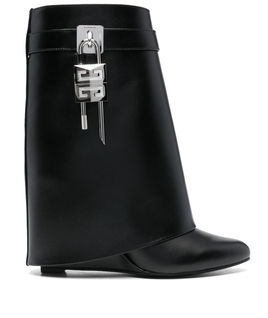 GIVENCHY Черные кожаные ботинки, фото 1