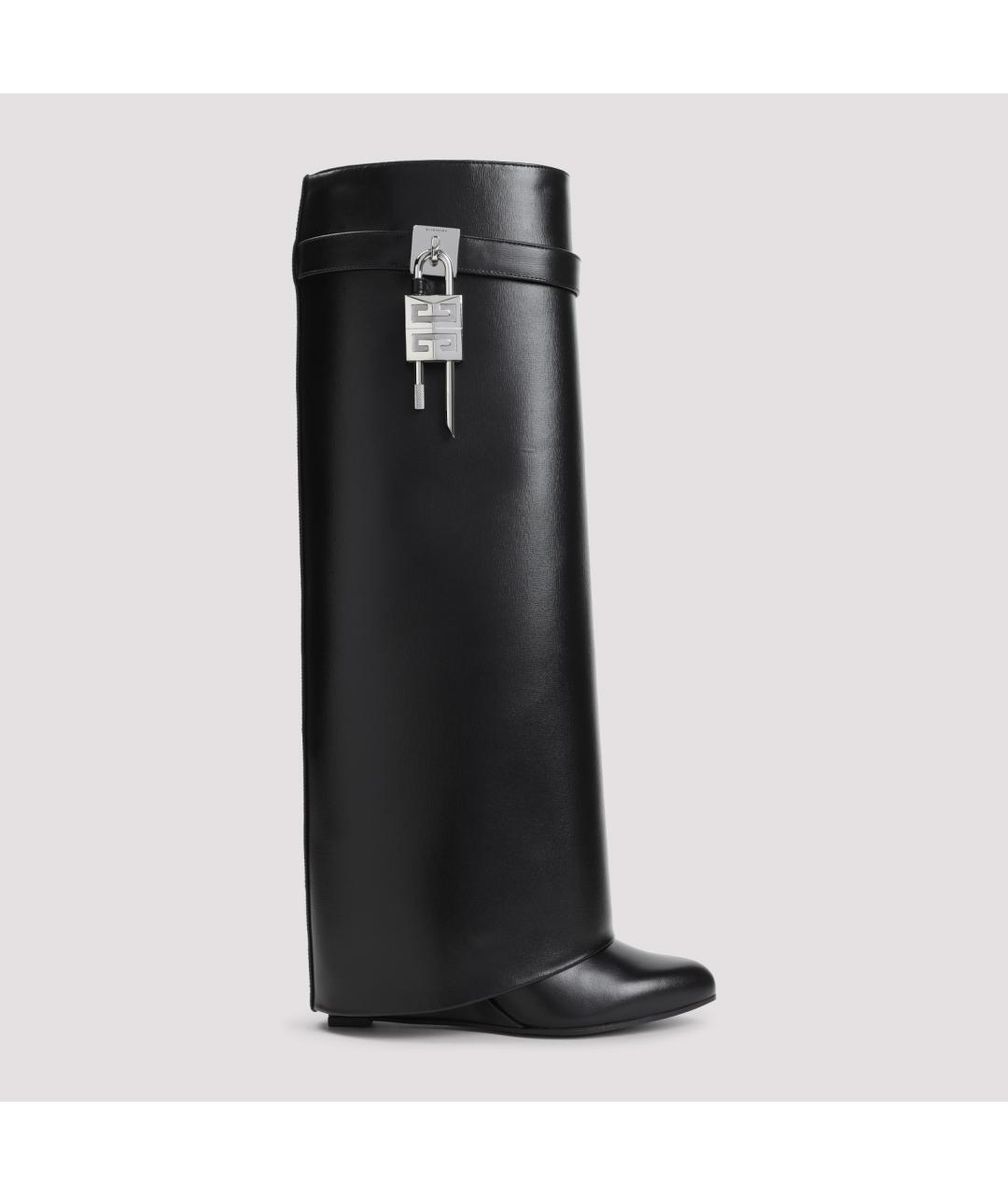 GIVENCHY Черные кожаные сапоги, фото 5