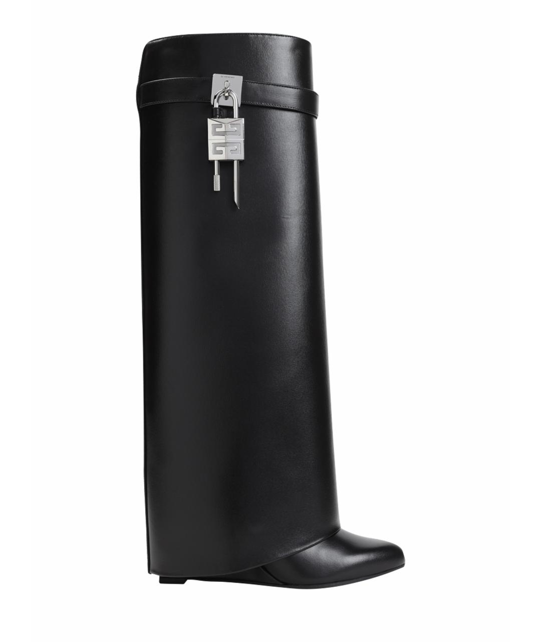 GIVENCHY Черные кожаные сапоги, фото 1