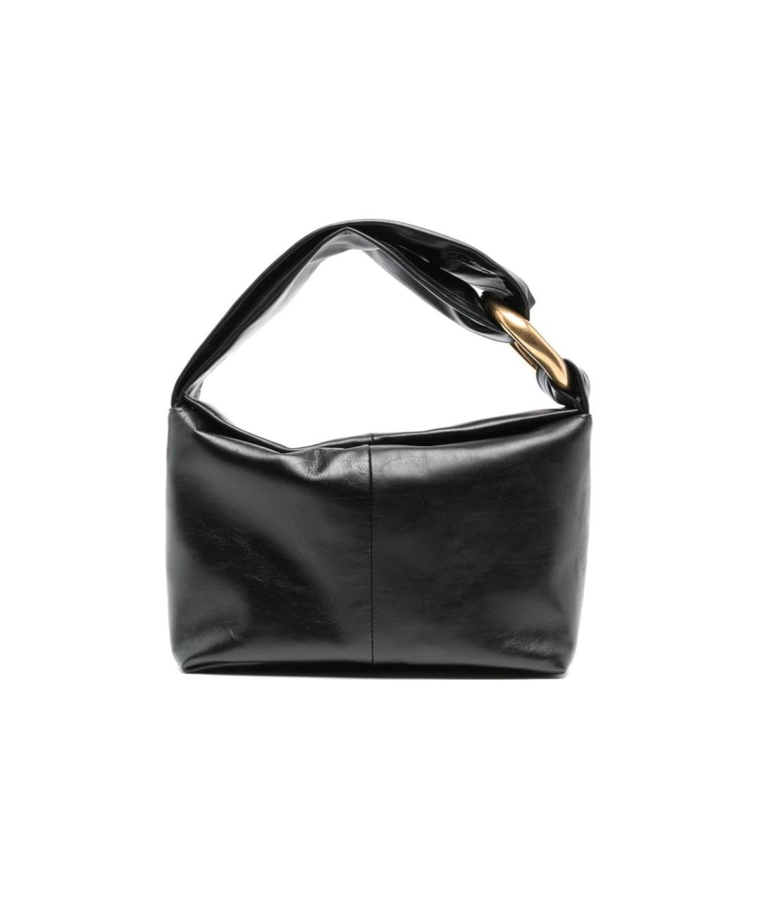 JIL SANDER Черная кожаная сумка с короткими ручками, фото 1