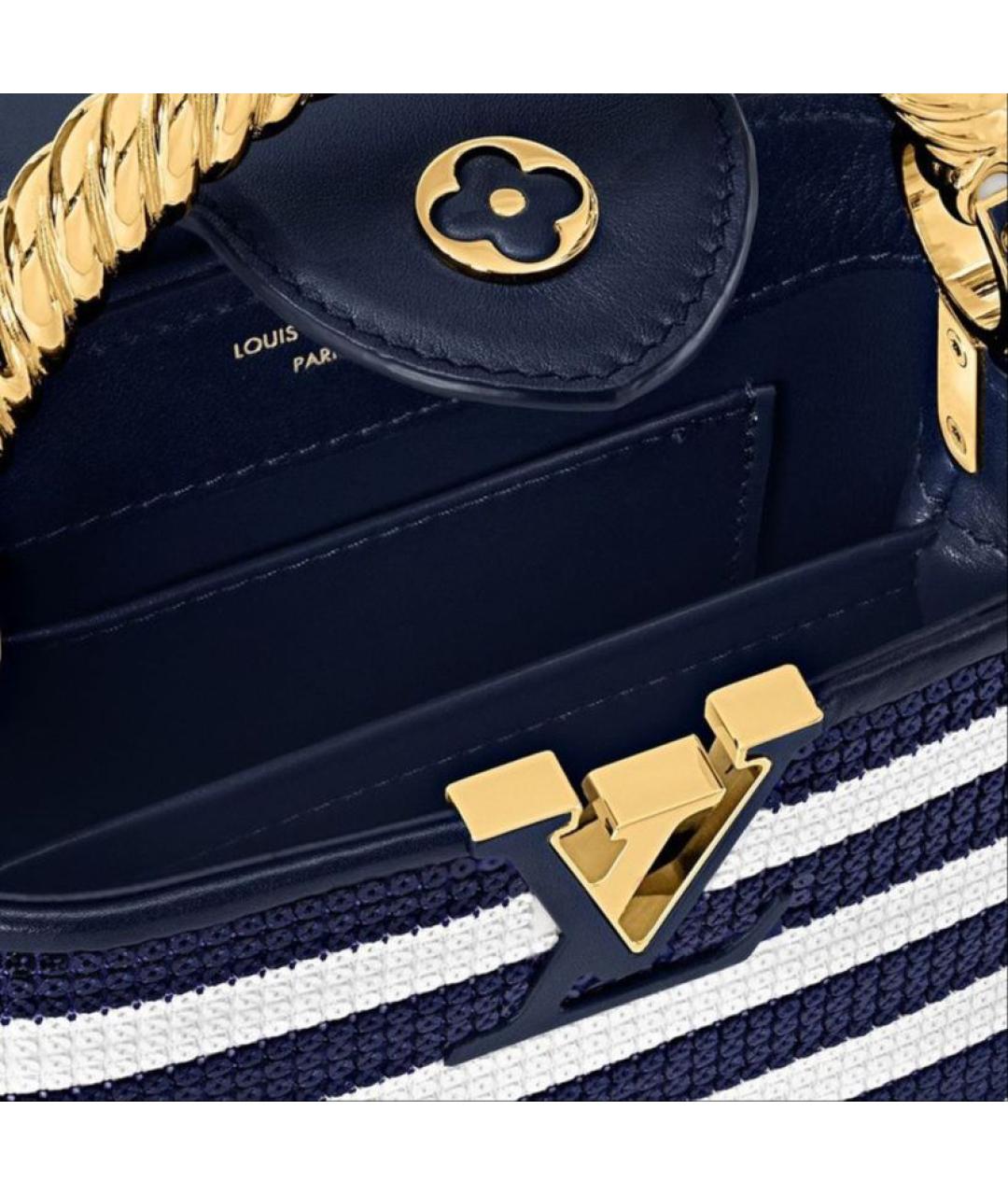 LOUIS VUITTON Синяя сумка с короткими ручками, фото 5