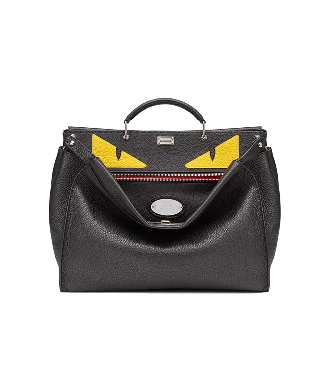 FENDI Черная кожаная сумка на плечо, фото 5