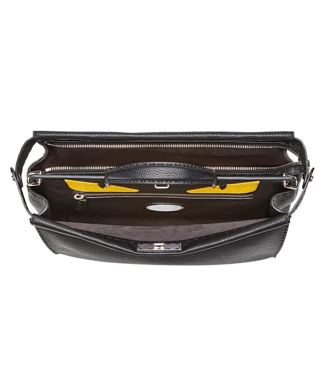 FENDI Черная кожаная сумка на плечо, фото 2