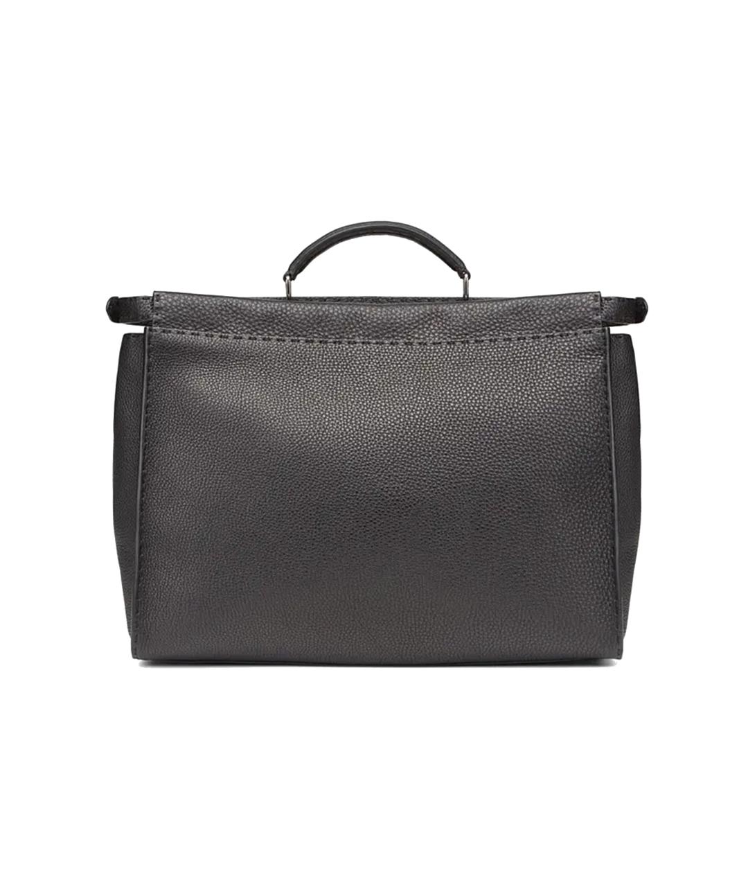 FENDI Черная кожаная сумка на плечо, фото 4