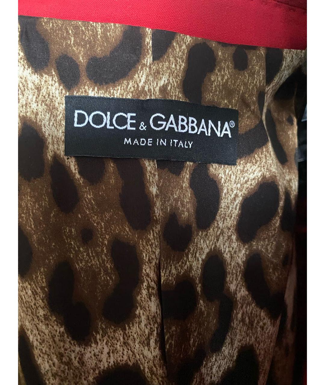 DOLCE&GABBANA Красный шерстяной жакет/пиджак, фото 6
