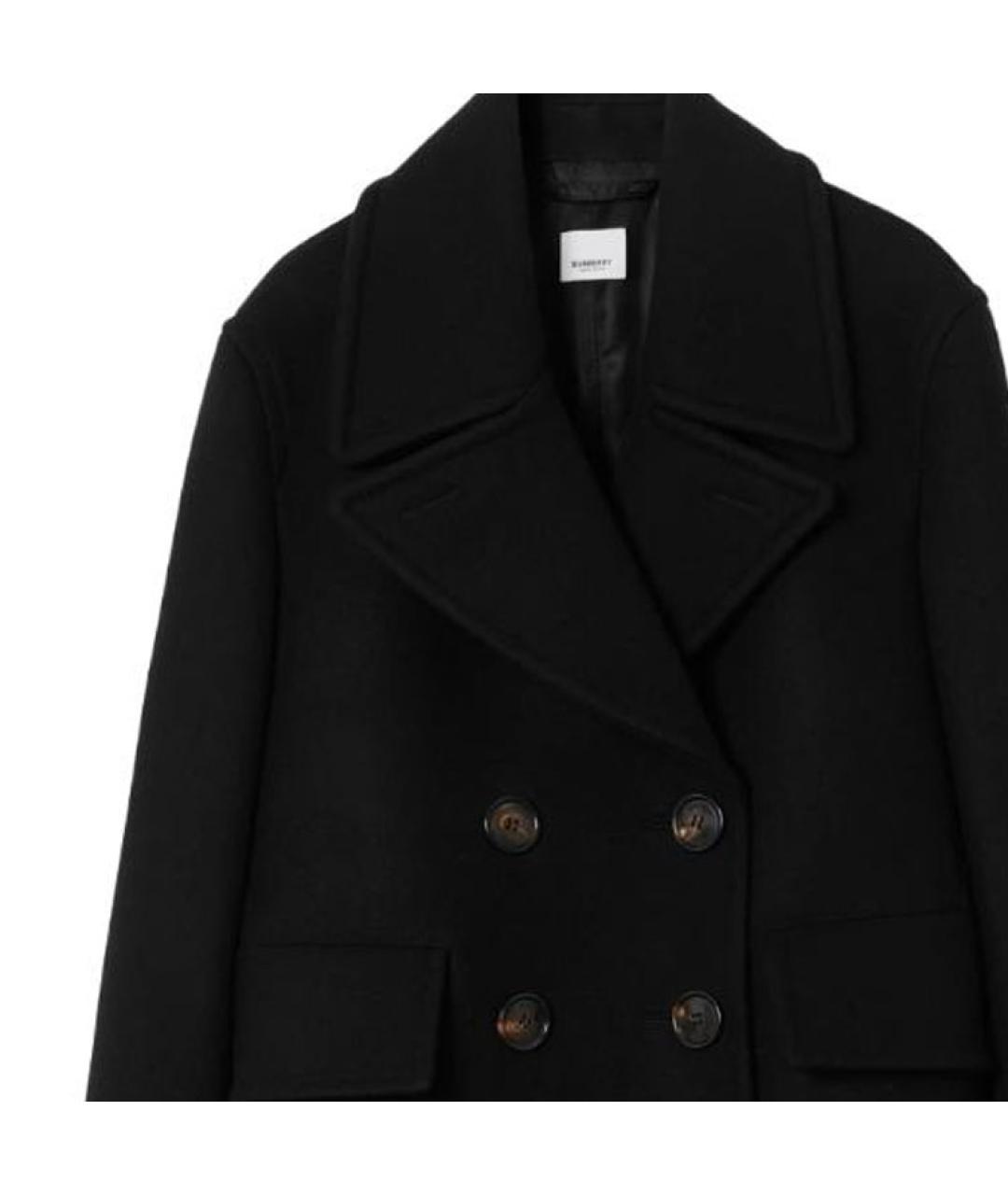 BURBERRY Черное пальто, фото 5