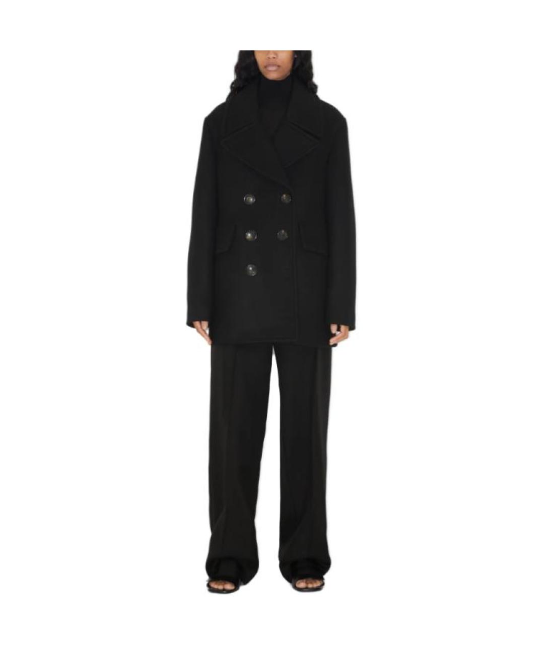 BURBERRY Черное пальто, фото 2