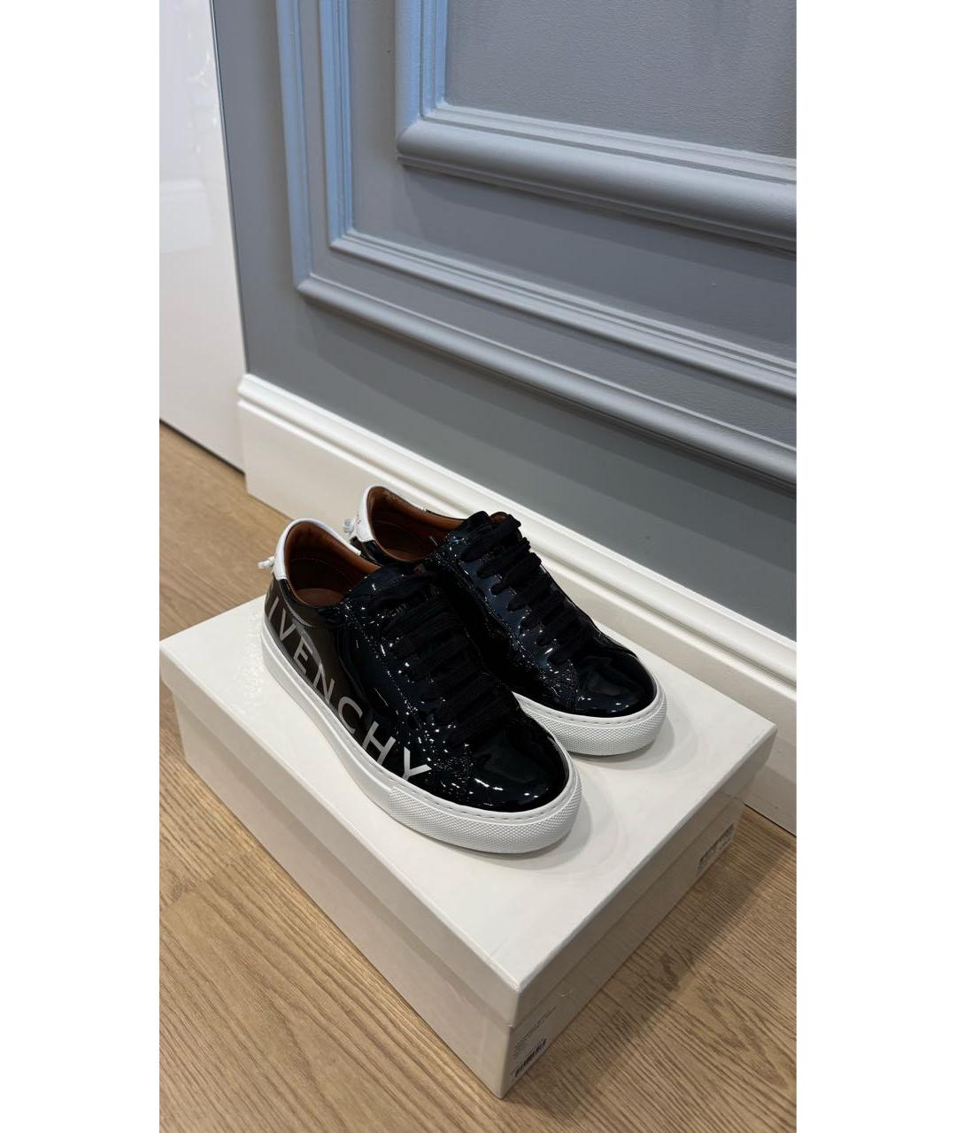 GIVENCHY Черные кожаные кеды, фото 2
