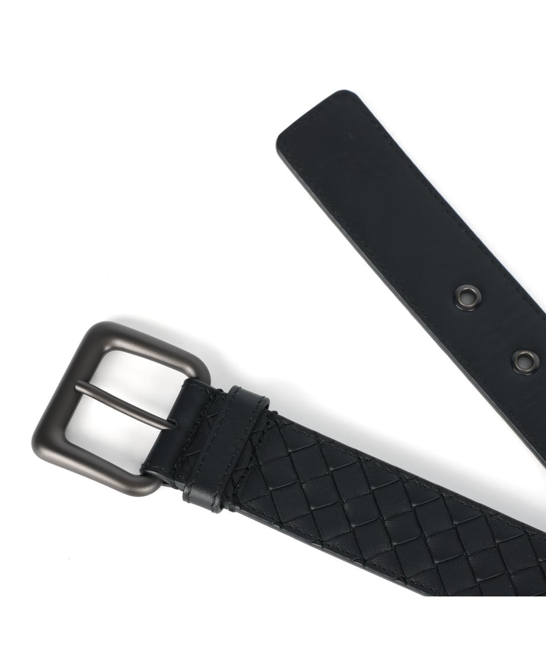 BOTTEGA VENETA Черный кожаный ремень, фото 4