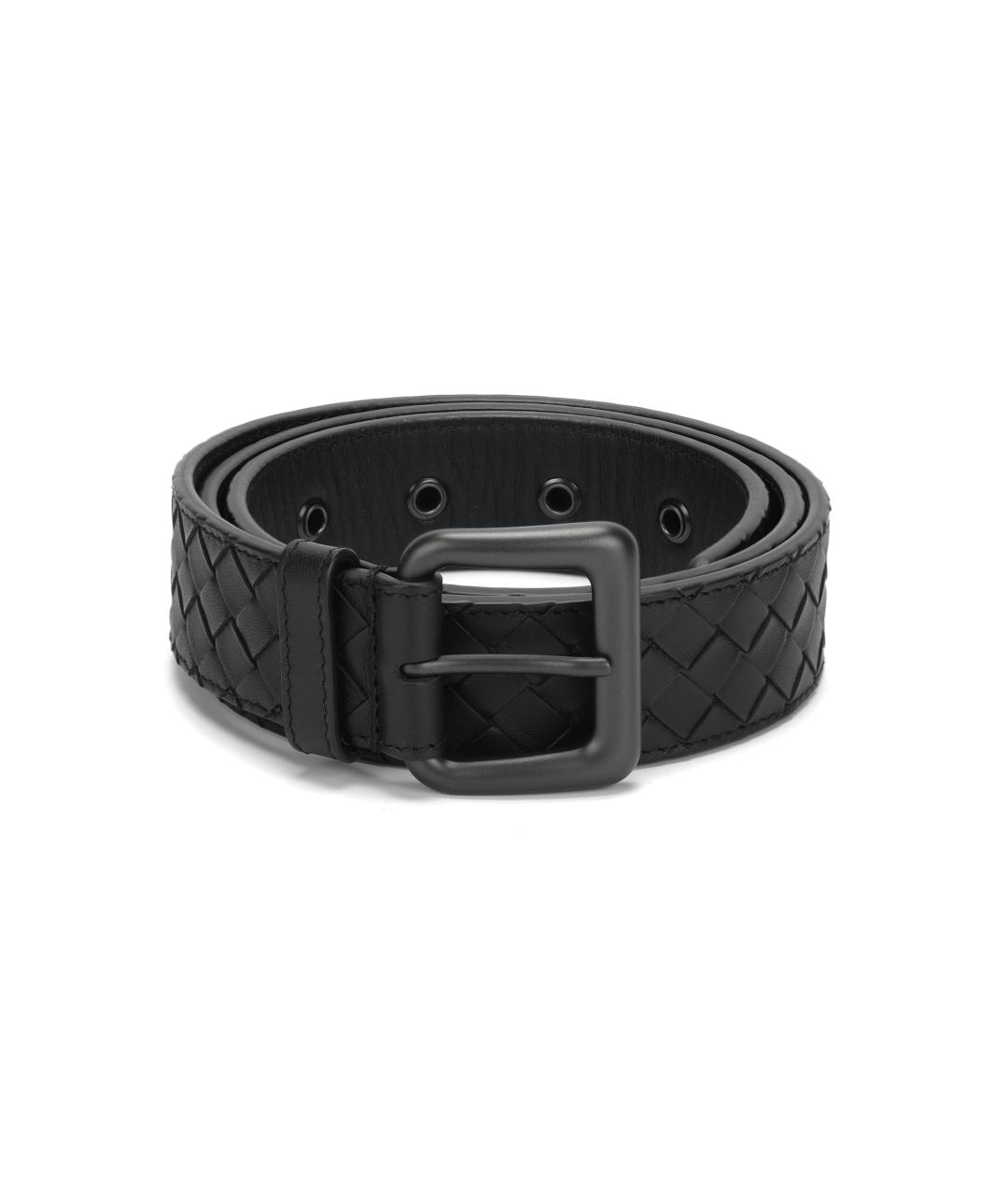 BOTTEGA VENETA Черный кожаный ремень, фото 2