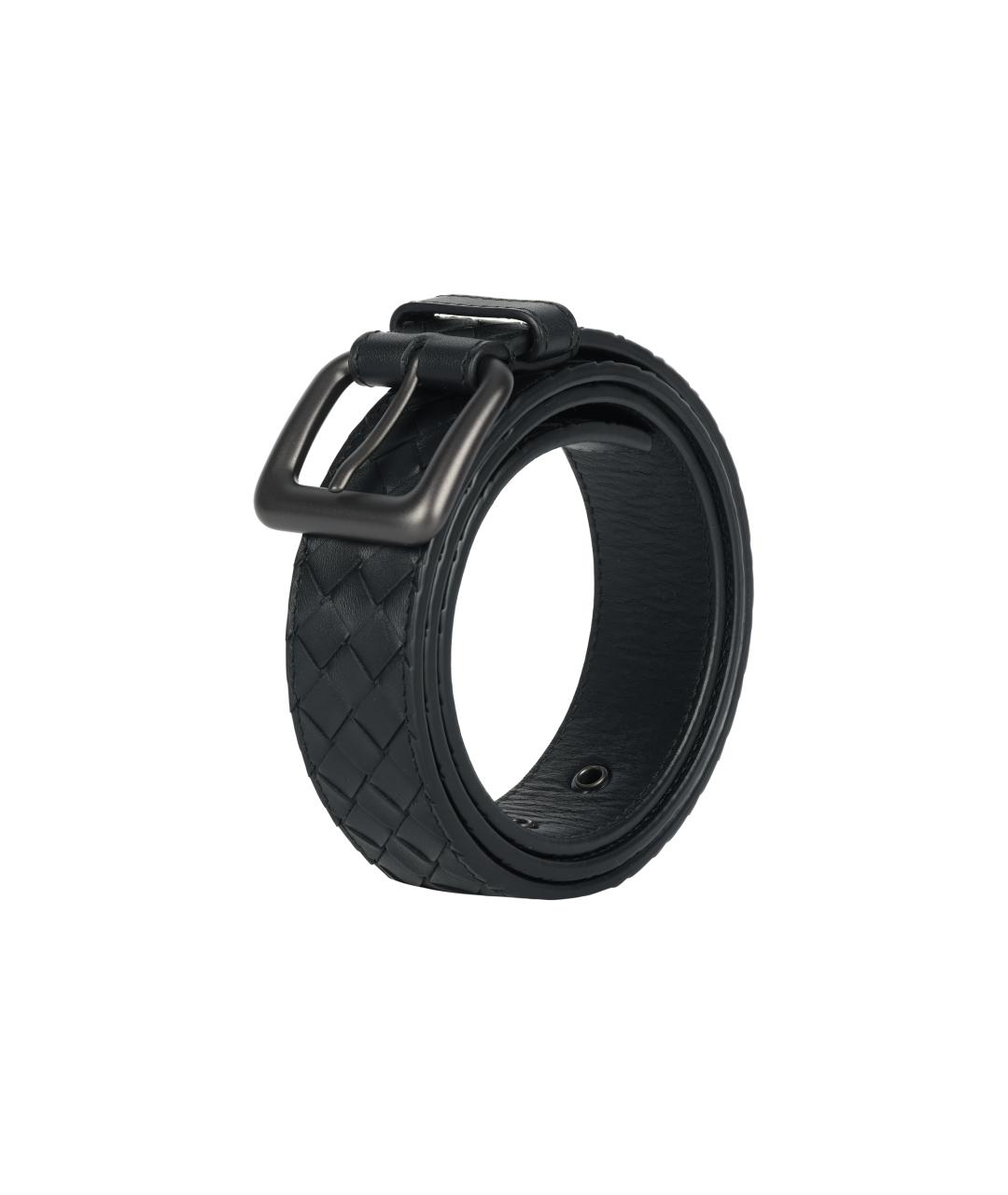 BOTTEGA VENETA Черный кожаный ремень, фото 3