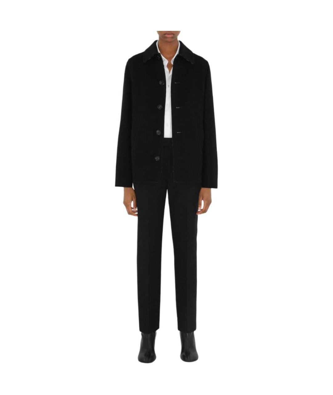 BURBERRY Черное шерстяное пальто, фото 3