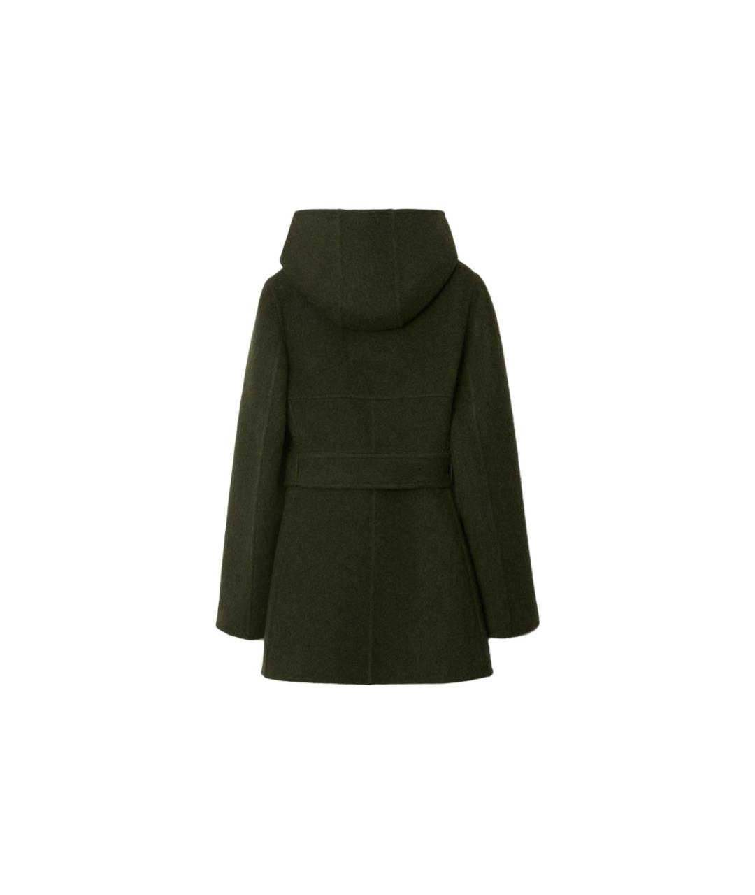 BURBERRY Хаки шерстяное пальто, фото 2