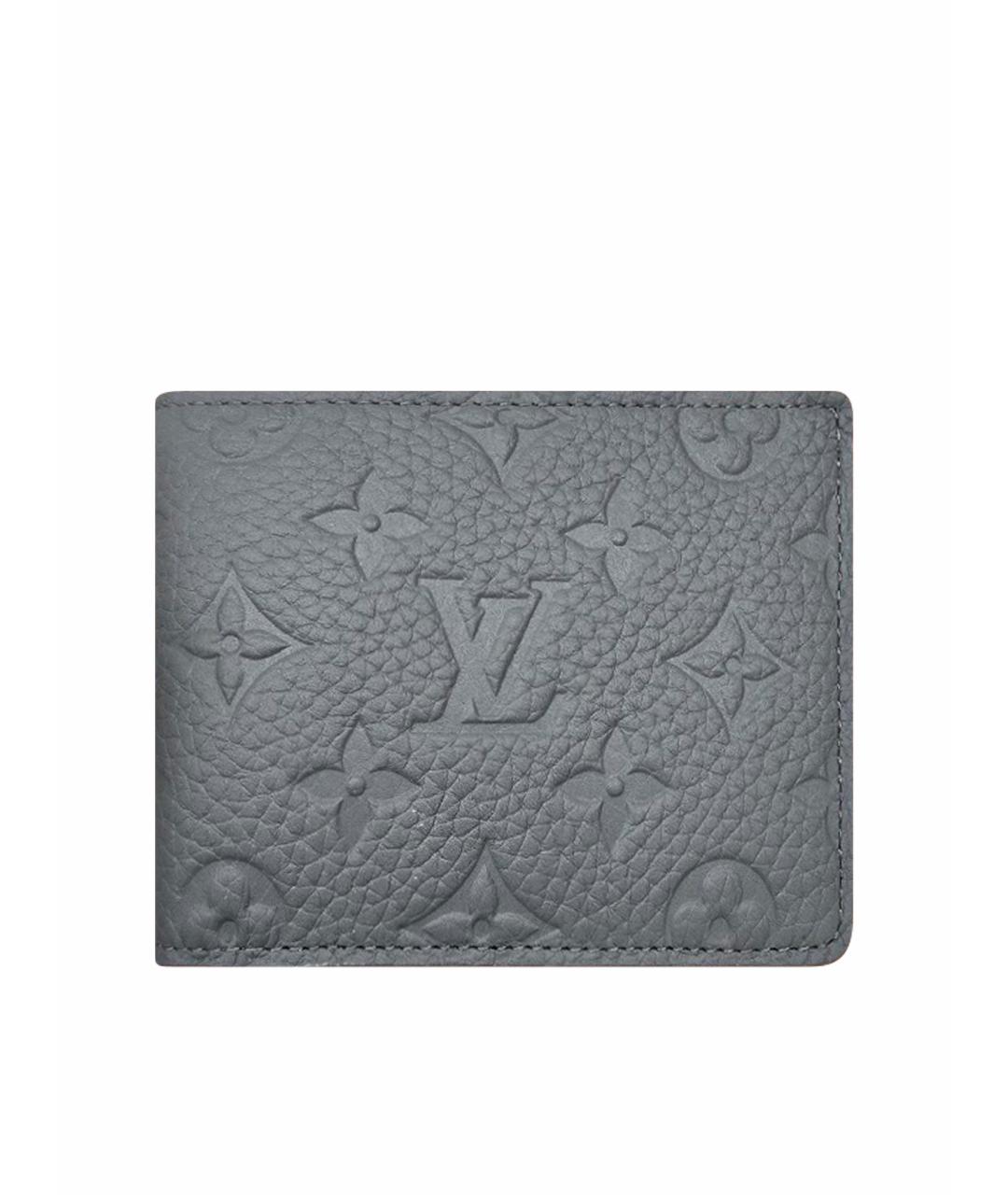 LOUIS VUITTON Серый кожаный кошелек, фото 1
