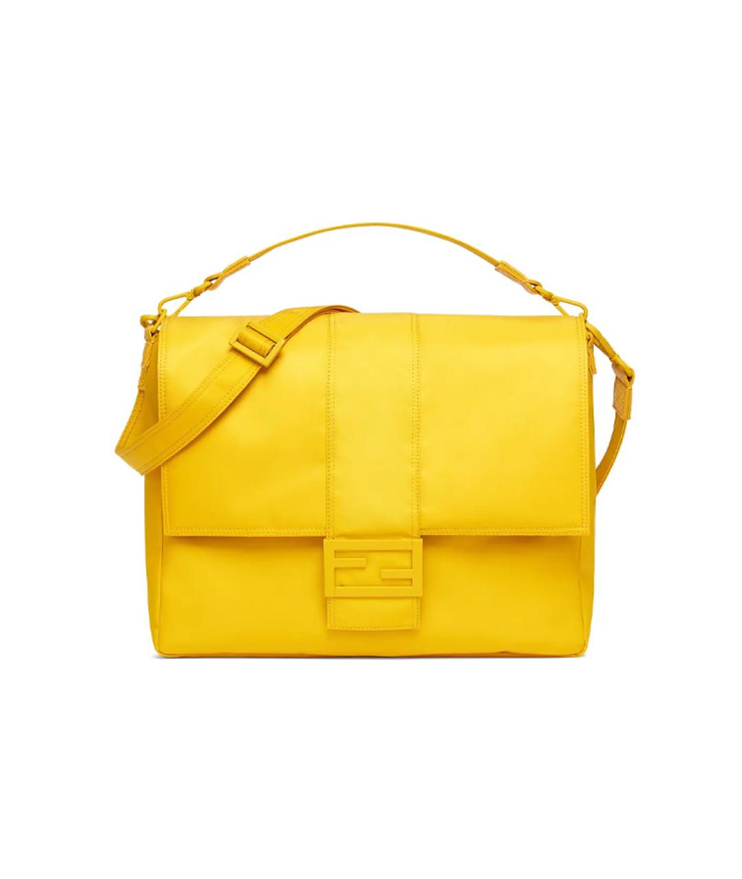 FENDI Желтая сумка на плечо, фото 1