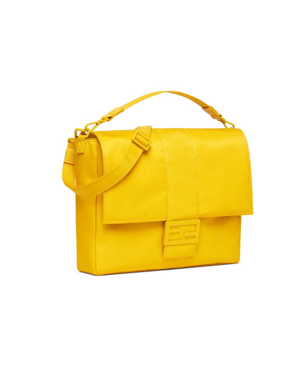 FENDI Желтая сумка на плечо, фото 2