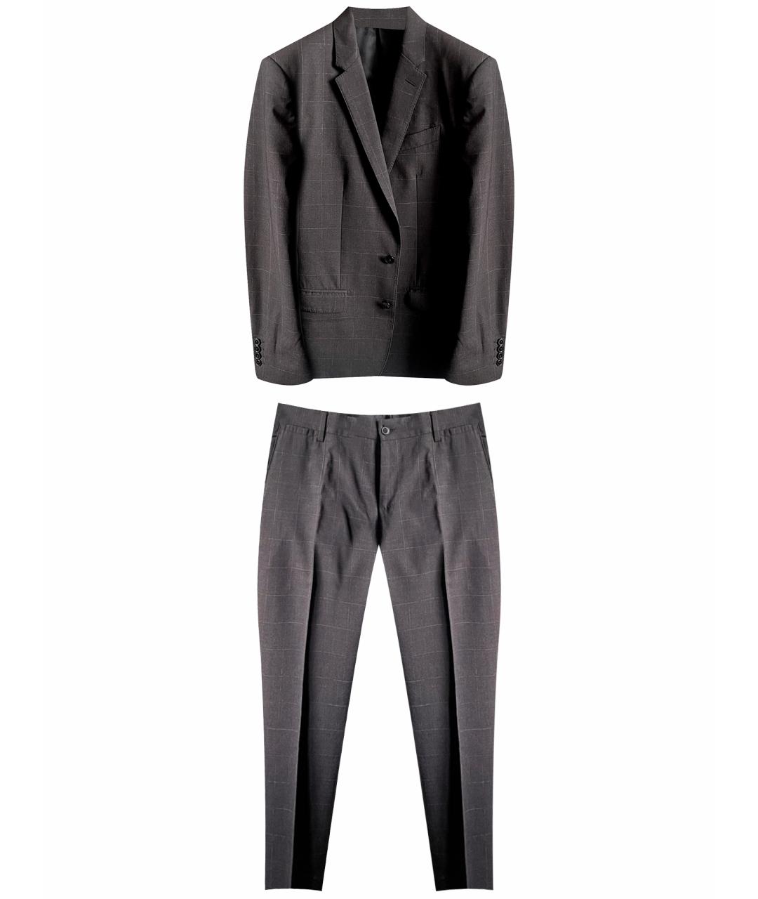DOLCE&GABBANA Антрацитовый классический костюм, фото 1