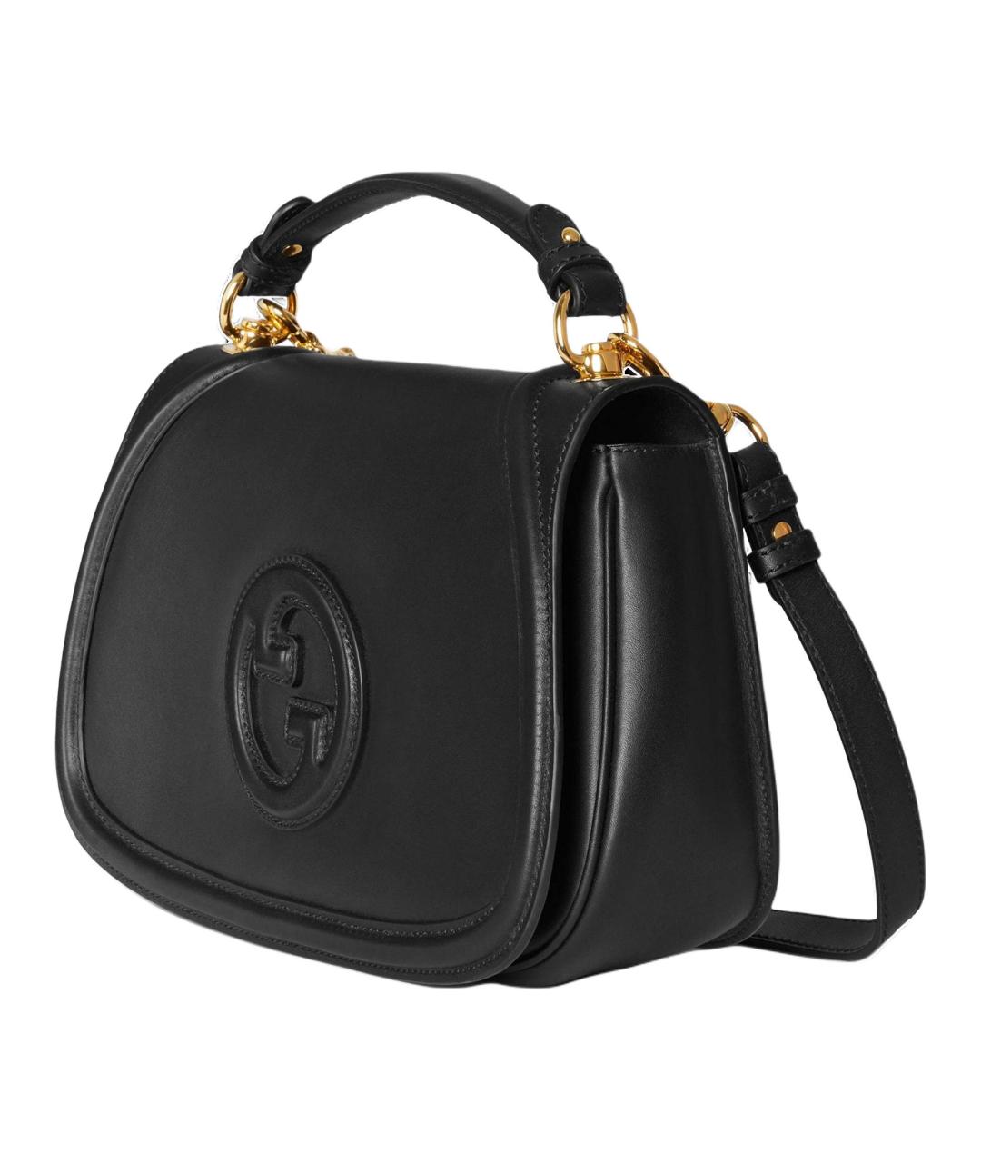 GUCCI Черная кожаная сумка через плечо, фото 2