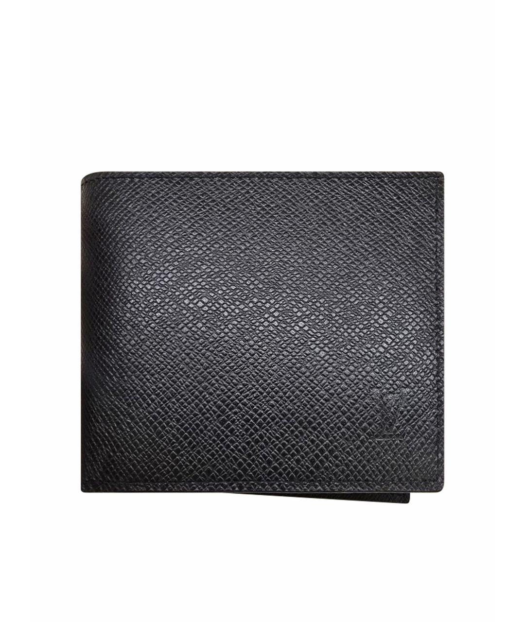LOUIS VUITTON Черный кожаный кошелек, фото 1