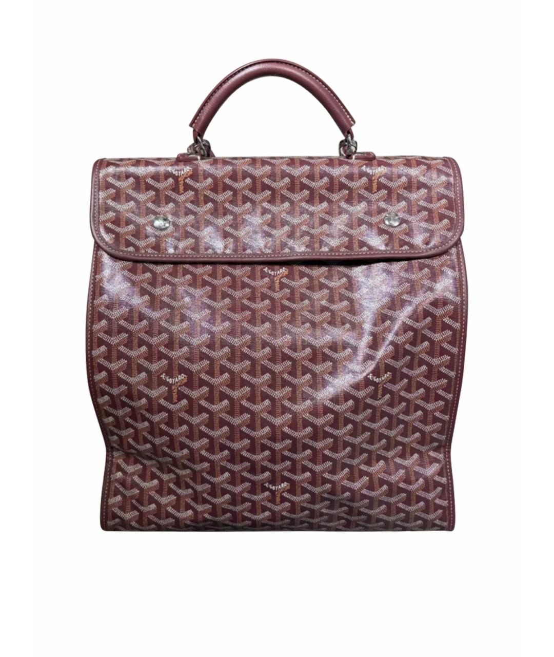 GOYARD Бордовый кожаный рюкзак, фото 1