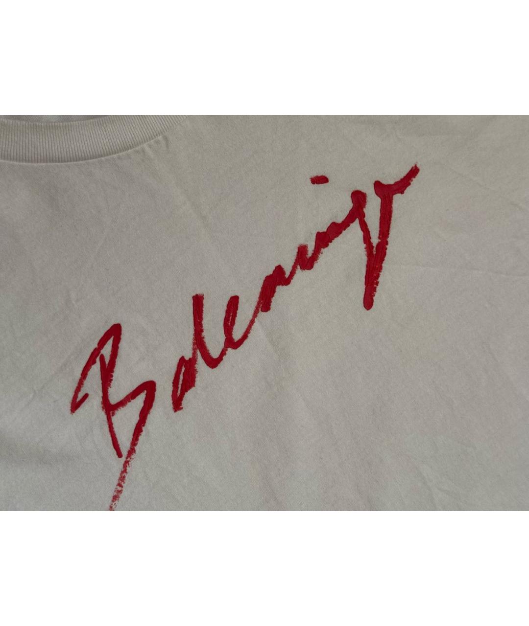 BALENCIAGA Белая хлопковая футболка, фото 3