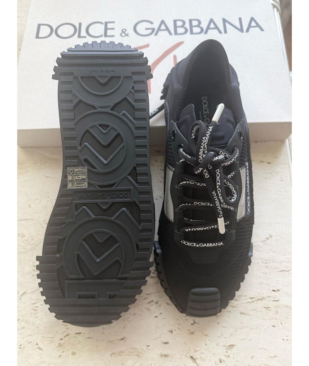 DOLCE&GABBANA Черные низкие кроссовки / кеды, фото 3