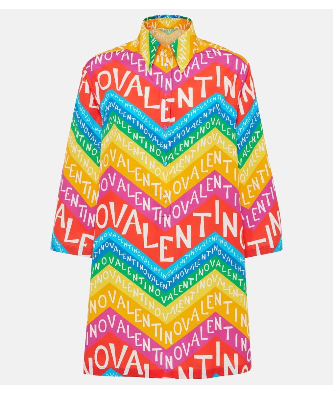 VALENTINO Мульти хлопковая рубашка, фото 7