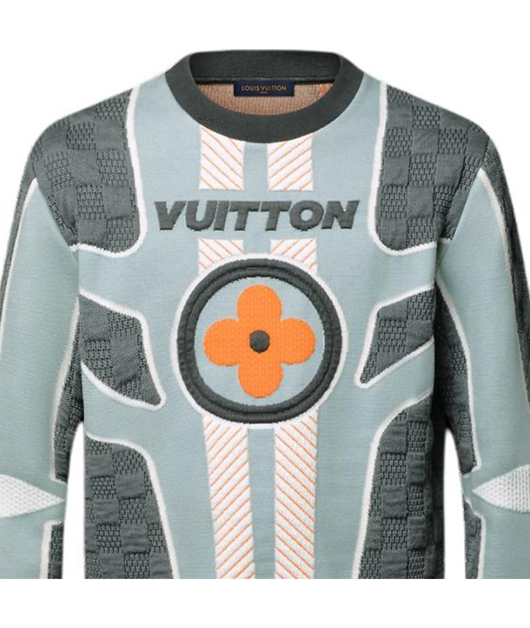 LOUIS VUITTON Голубой джемпер / свитер, фото 4