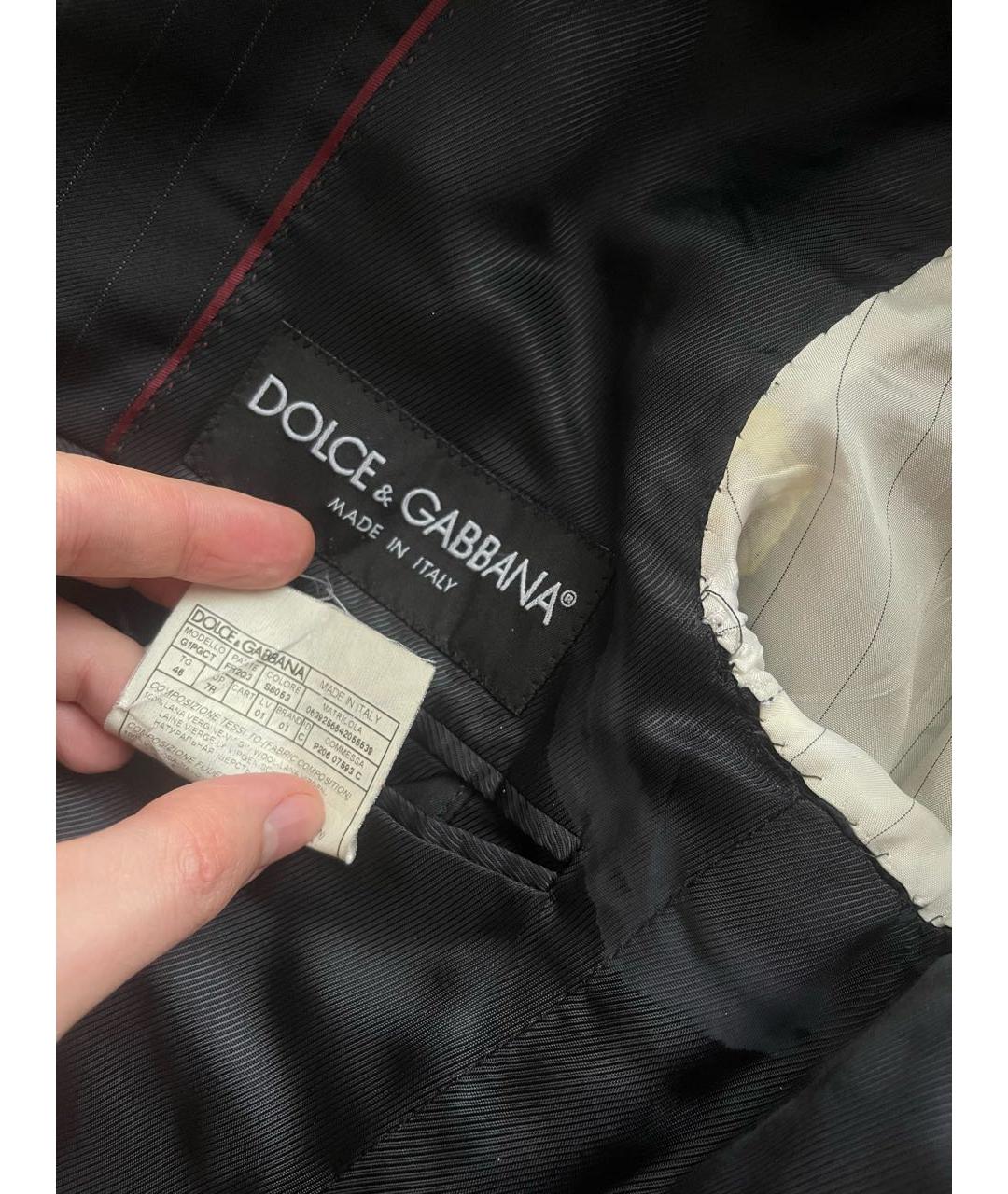 DOLCE&GABBANA Черный классический костюм, фото 5
