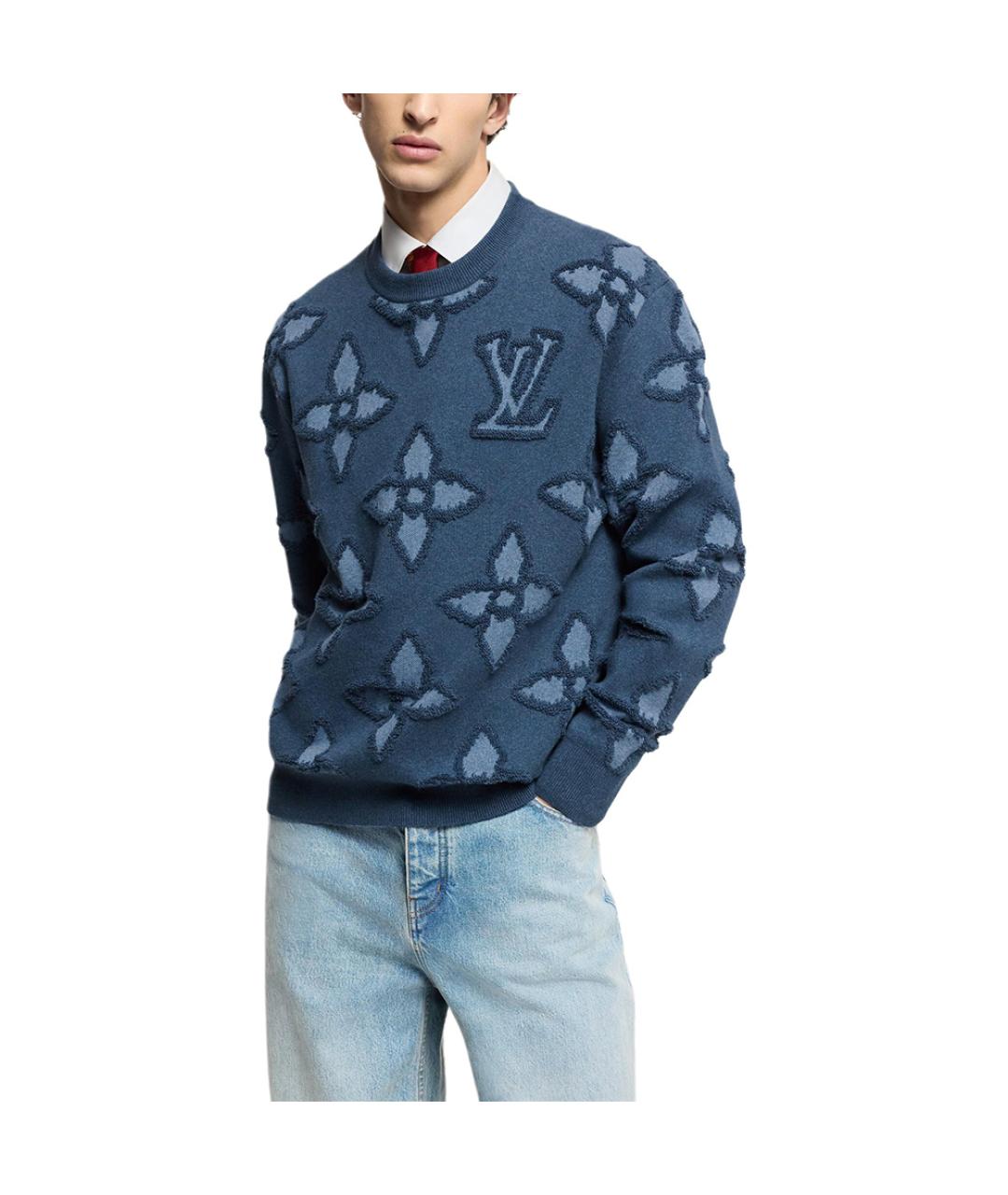 LOUIS VUITTON Темно-синий джемпер / свитер, фото 7