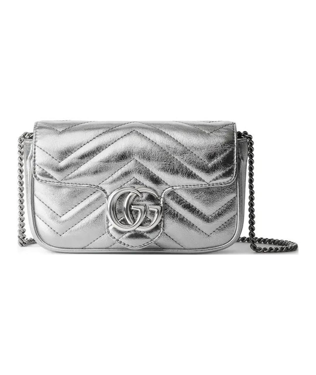 GUCCI Серебряная сумка через плечо, фото 1