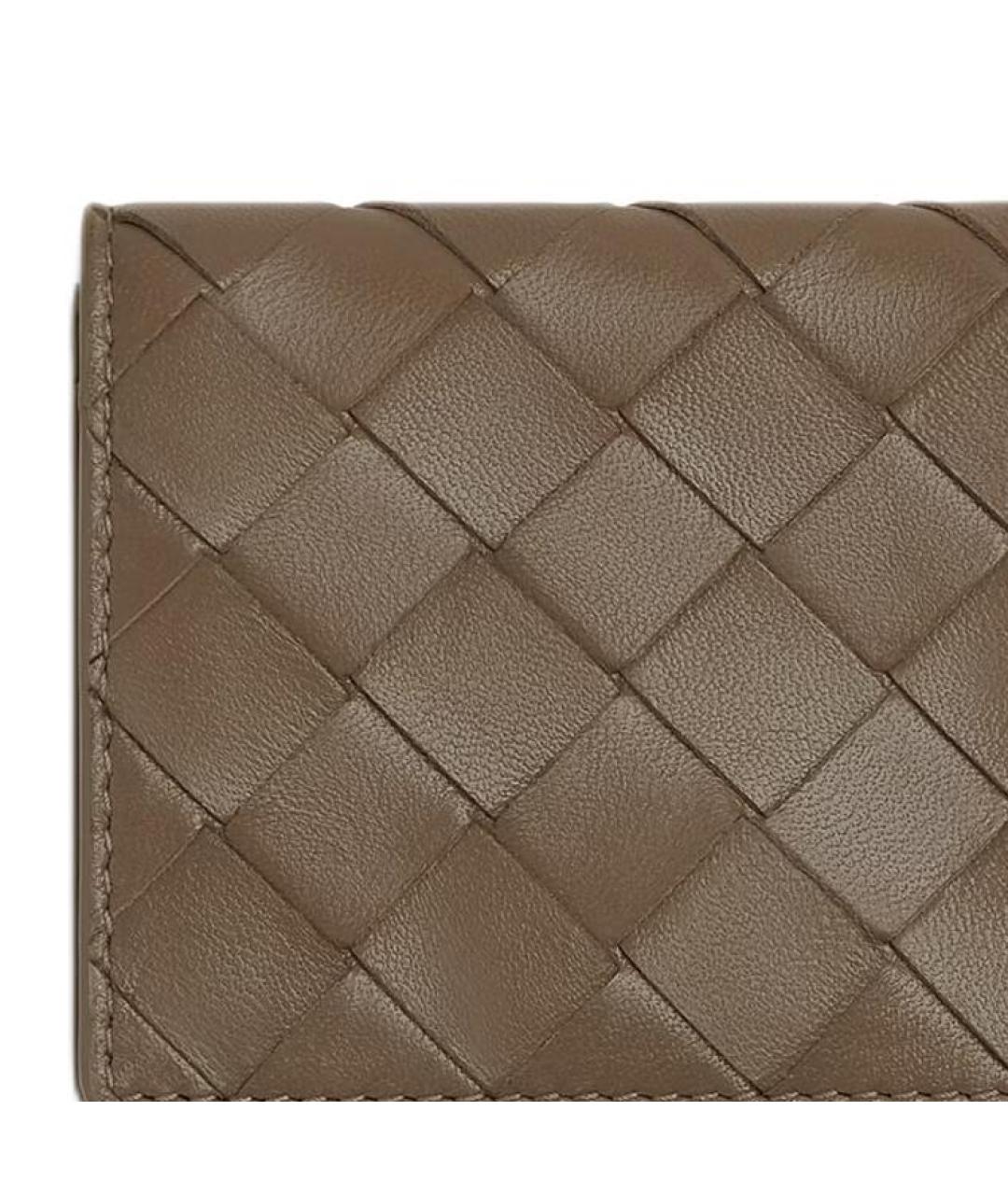 BOTTEGA VENETA Коричневый кожаный кардхолдер, фото 4
