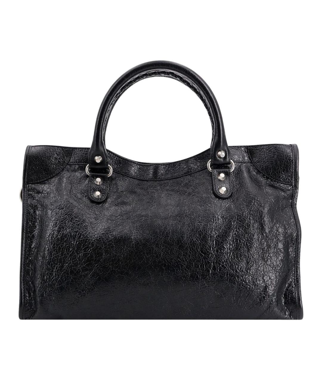BALENCIAGA Черная кожаная сумка с короткими ручками, фото 3
