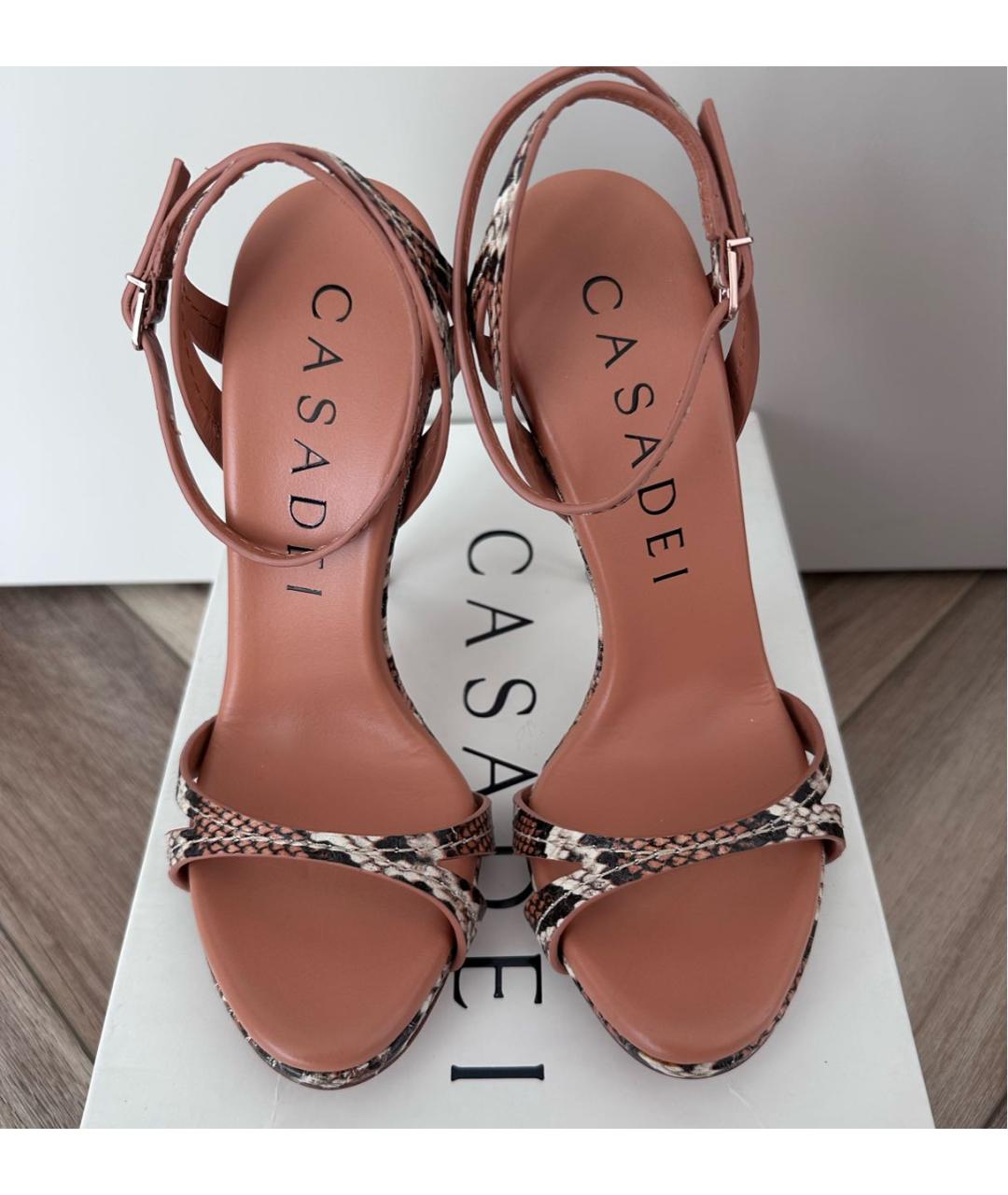 CASADEI Мульти кожаные босоножки, фото 2