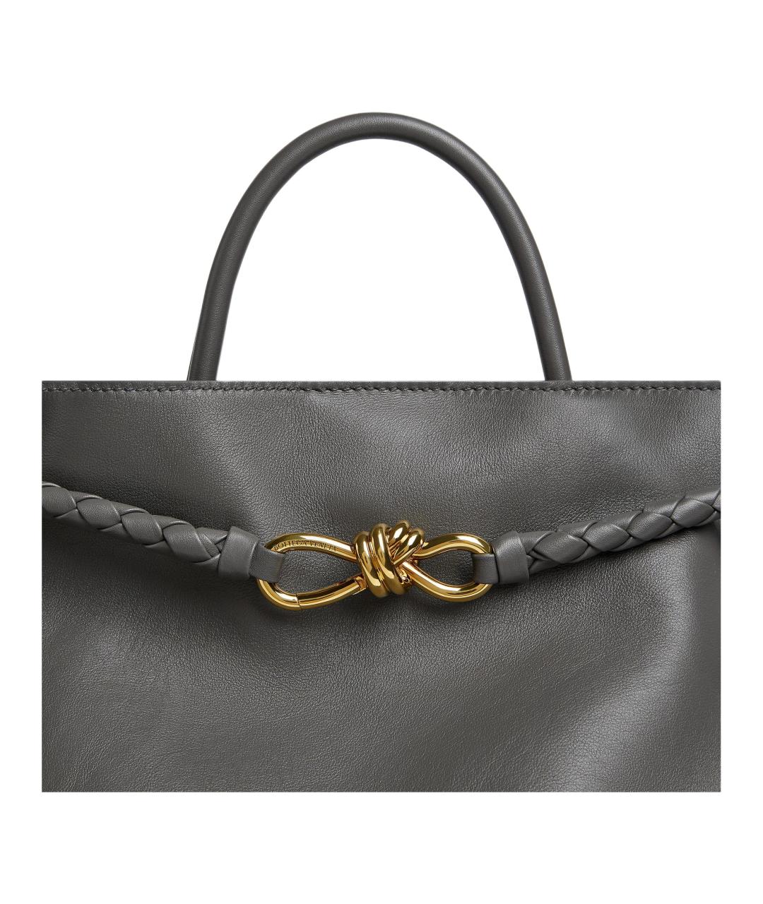 BOTTEGA VENETA Черная кожаная сумка с короткими ручками, фото 5