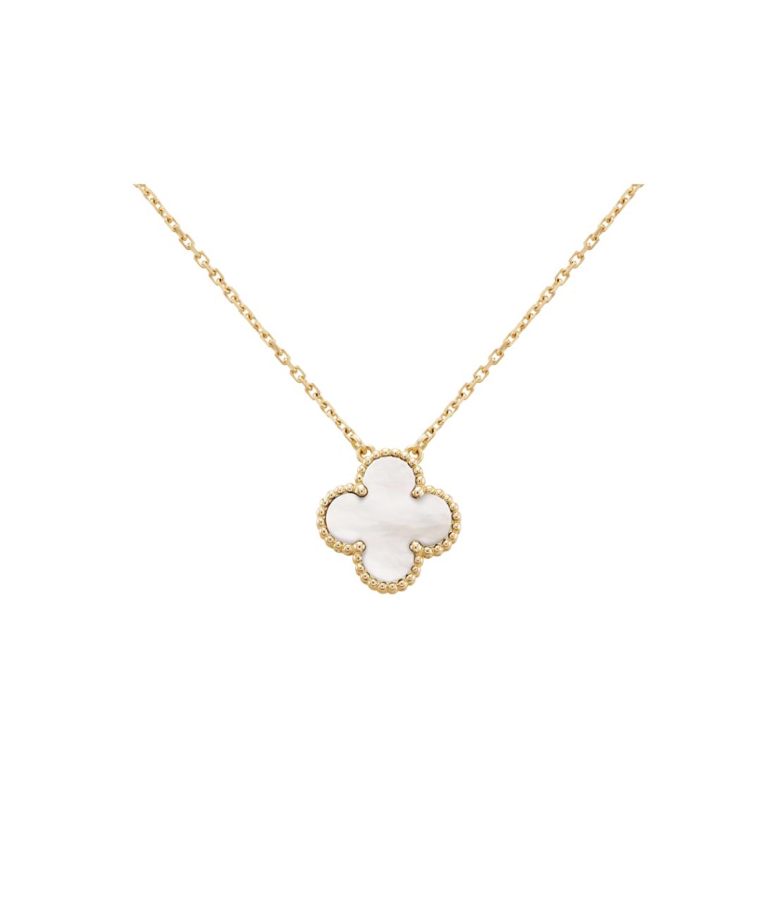 VAN CLEEF & ARPELS Белая подвеска из желтого золота, фото 1