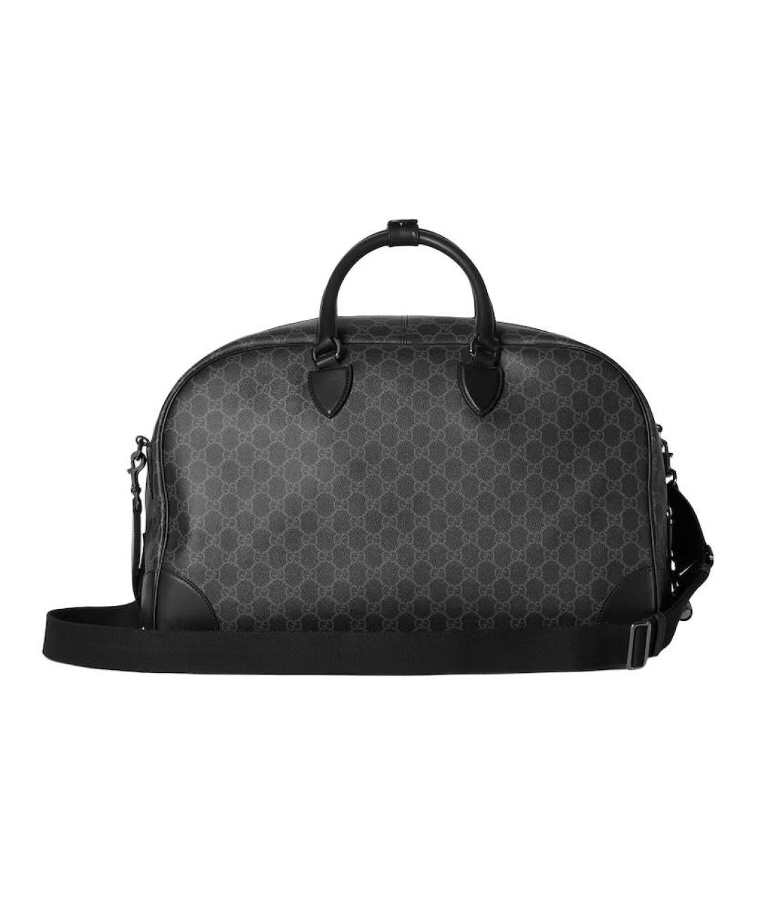 GUCCI Черная кожаная дорожная/спортивная сумка, фото 4