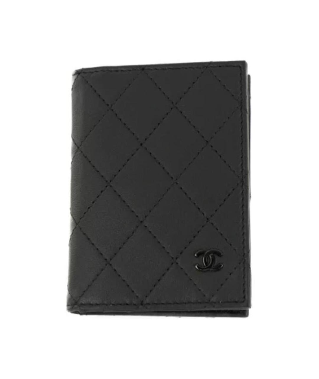 CHANEL Черный кожаный кошелек, фото 1