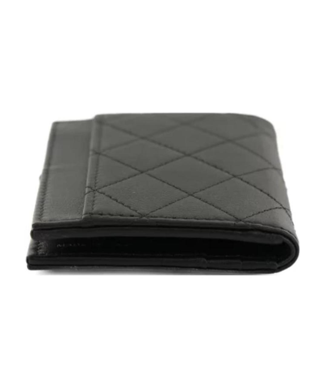 CHANEL Черный кожаный кошелек, фото 5