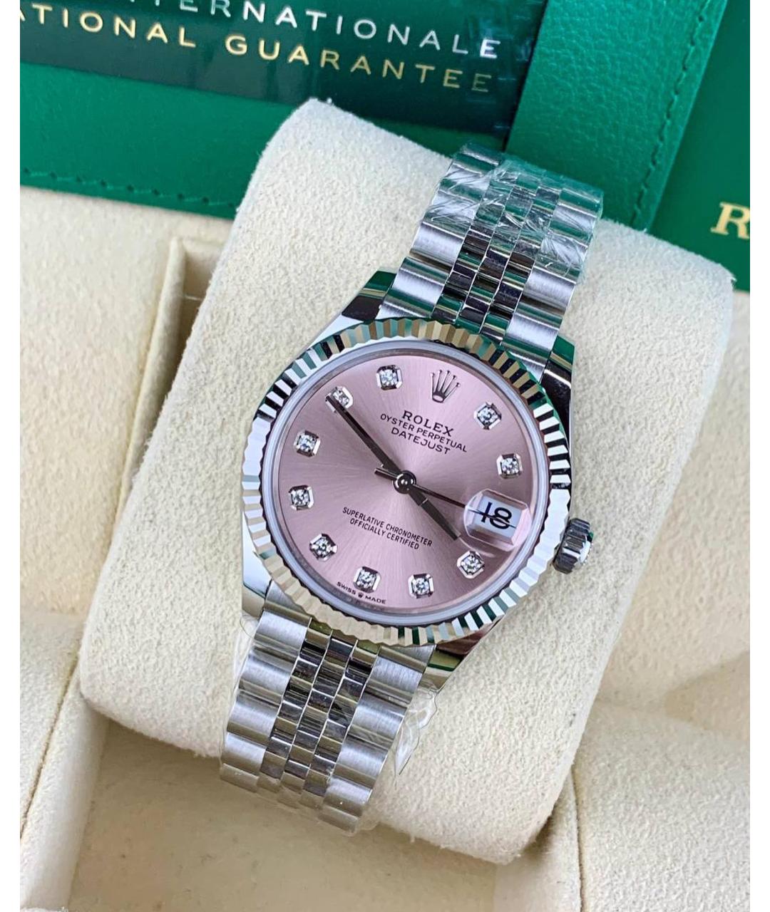 ROLEX Розовые часы из белого золота, фото 2