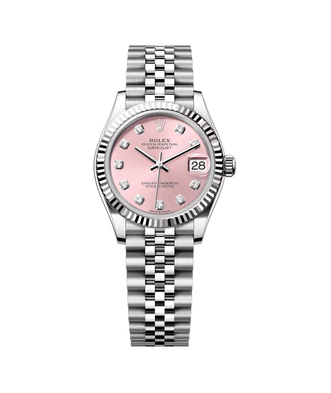 ROLEX Розовые часы из белого золота, фото 1