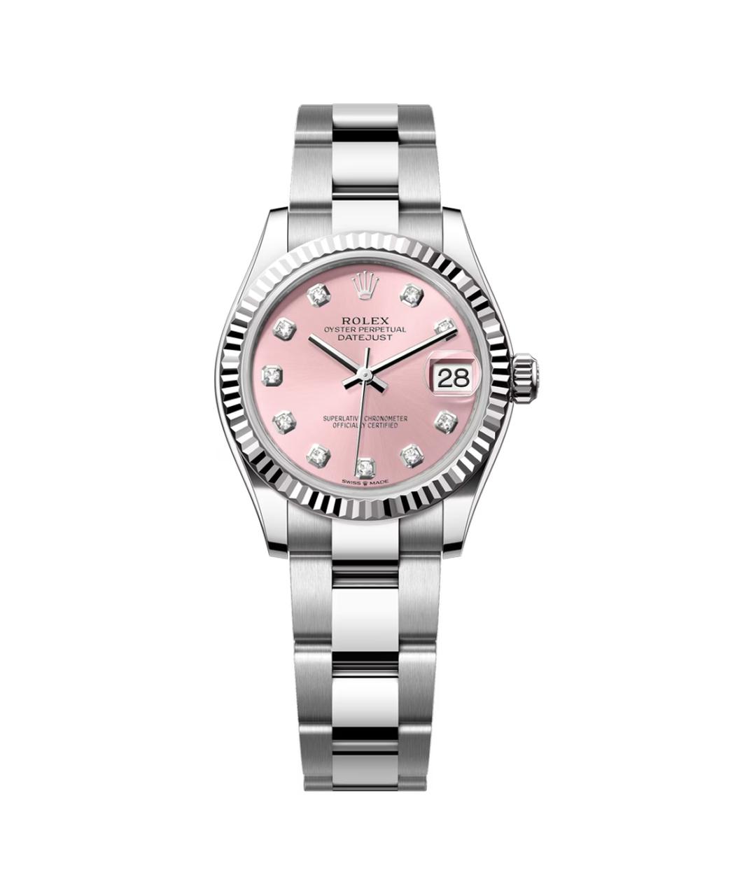 ROLEX Розовые часы из белого золота, фото 1